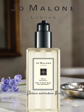 Jo Malone Wild Bluebell Luxury Hand & Body Wash New Full Size 8.5 Fl Oz